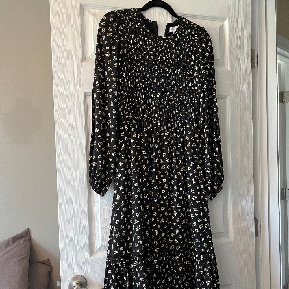 Lost + Wander long sleeve floral midi dress - size S